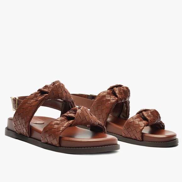 New Schutz Kareena Knot Woven Sporty Sandals - Picture 2 of 10